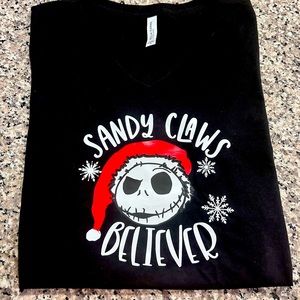 Sandy Claws Believer Nightmare Before Christmas T-Shirt Bella Canvas Women Med